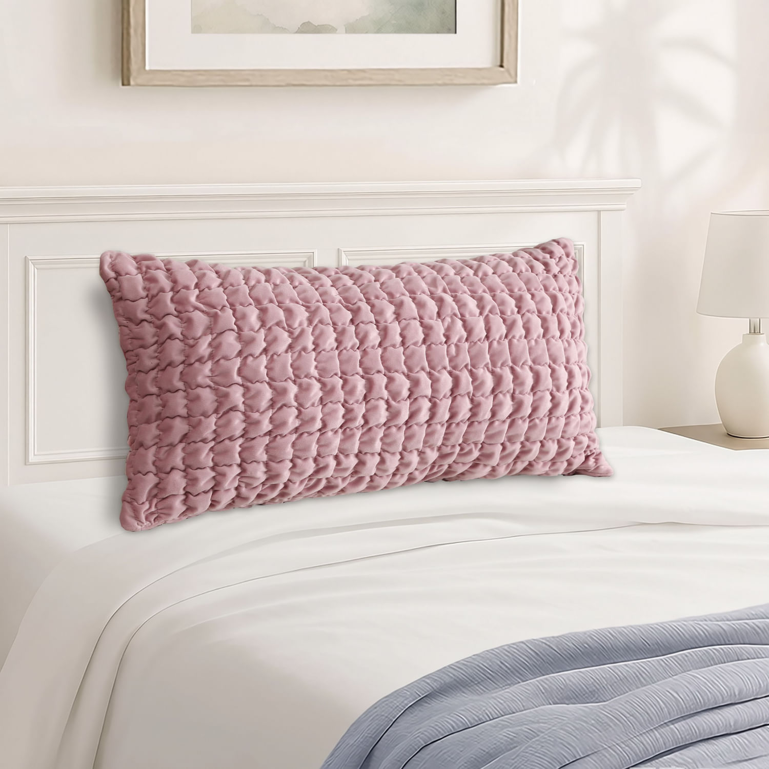 Cojin Velvet Bee 30 Cm x 70 Cm Palo Rosa