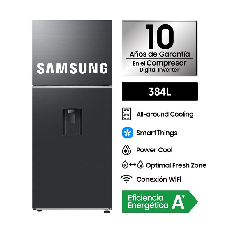 Refrigeradora Samsung 384Lt Top Freezer RT38DG6730B1