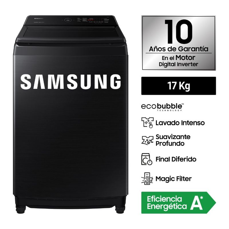 Samsung 17Kg Carga Superior Inverter EcoBubble WA17CG6441BV