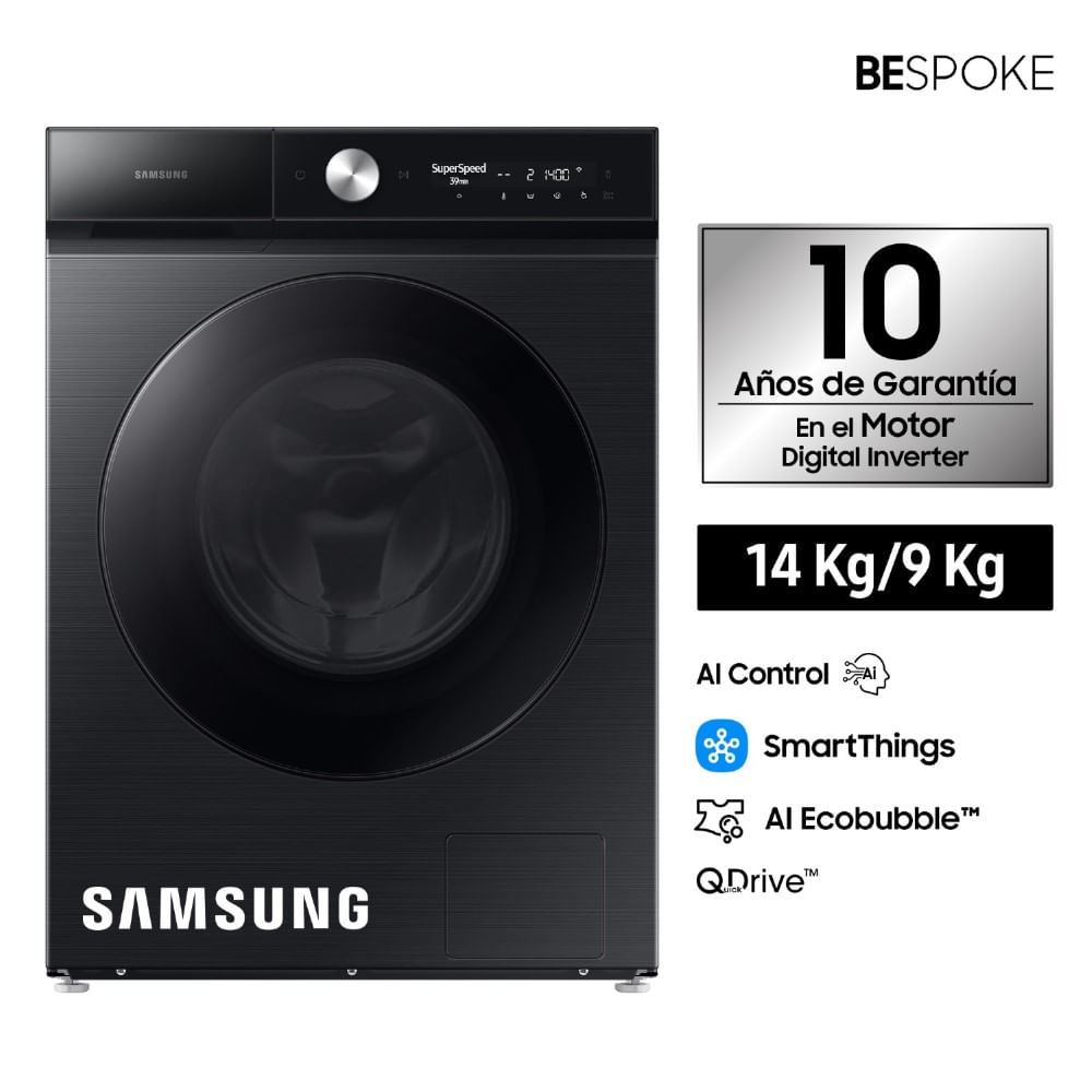 Lavaseca Samsung BeSpoke Luxury  WD14BB904DGBPE 14KG / 9KG Black
