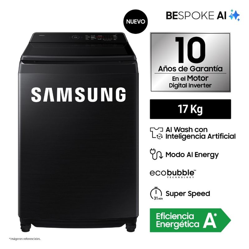 Samsung 17Kg AI Wash EcoBubble WA80F17S8B