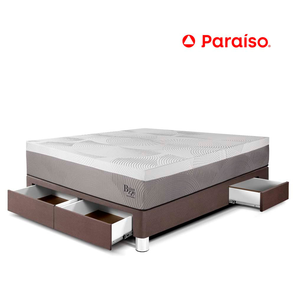 Cama con Cajones Balanzze 2 Plazas Chocolate