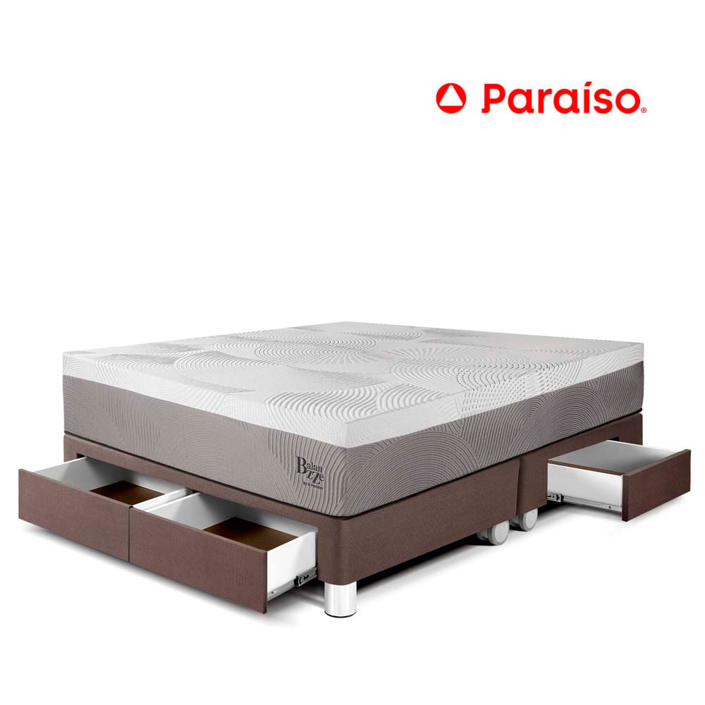 Cama con Cajones Balanzze Queen Chocolate