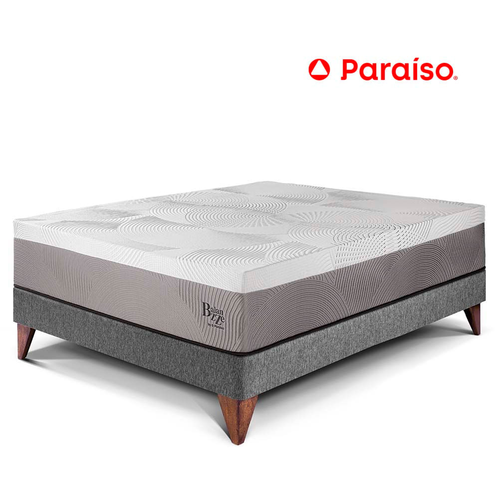 Cama Europea Balanzzee 2 Plazas Gris