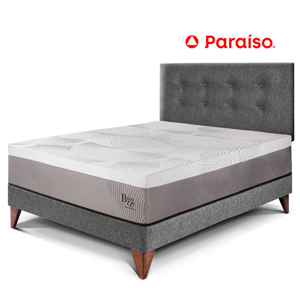 Dormitorio Europeo Balanzze 1.5 Plazas Gris
