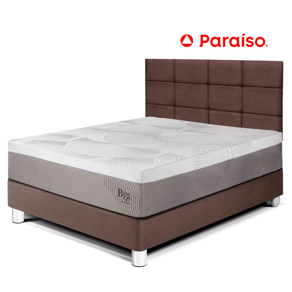 Dormitorio Royal Balanzze 2 Plazas Cabecera Blocks Chocolate