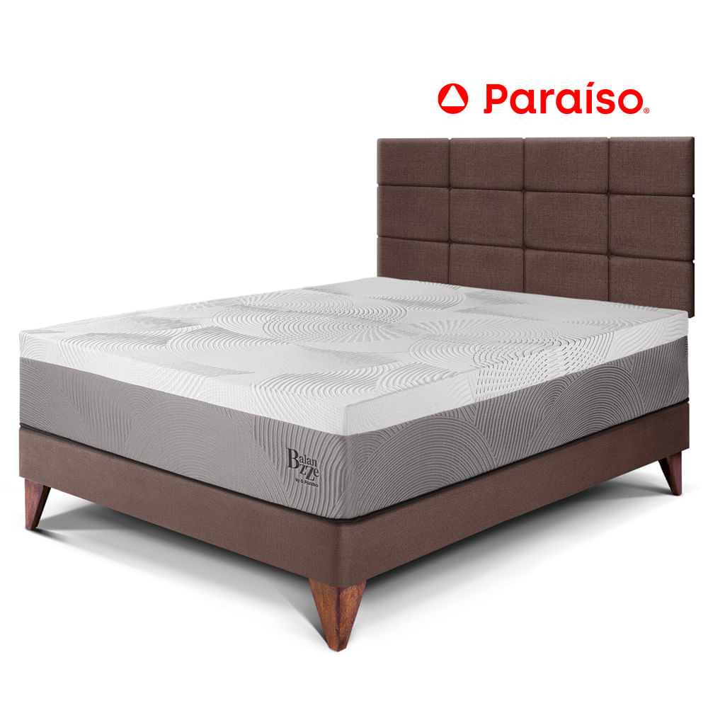 Dormitorio Europeo Royal Balanzze 2 Plazas Cabecera Blocks Chocolate