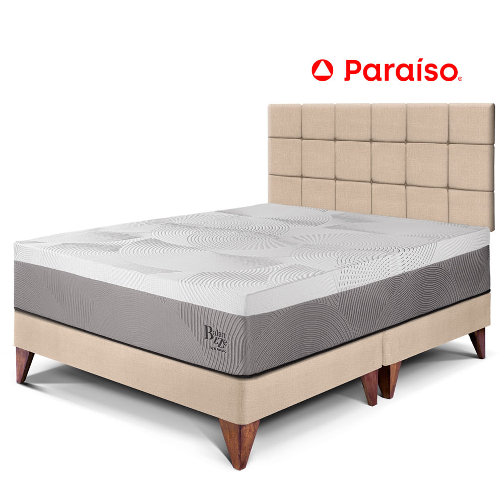 Dormitorio Europeo Royal Balanzze King 198 Cabecera Blocks Champagne