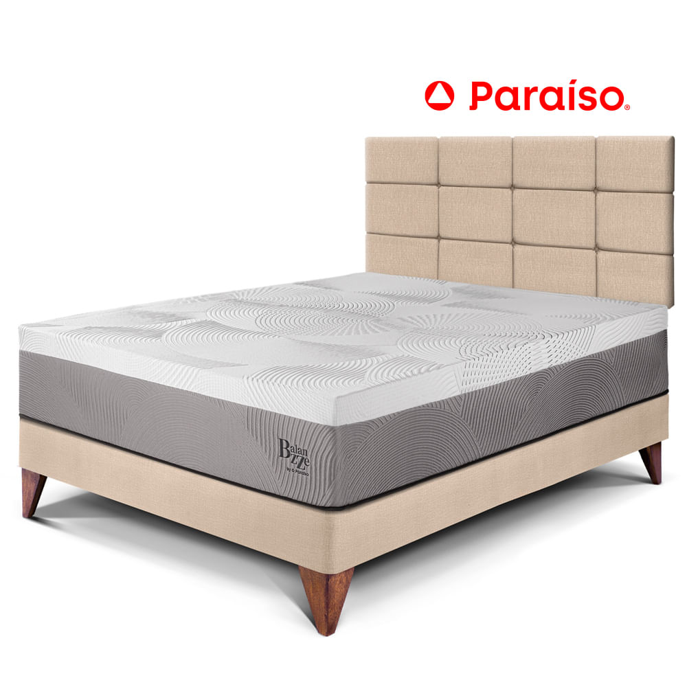 Dormitorio Europeo Royal Balanzze 2 Plazas Cabecera Blocks Champagne