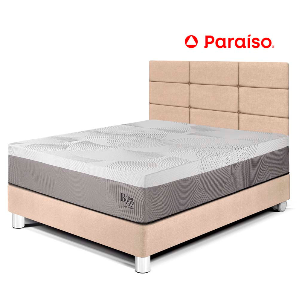 Dormitorio Royal Balanzze 1.5 Plazas Cabecera Blocks Champagne