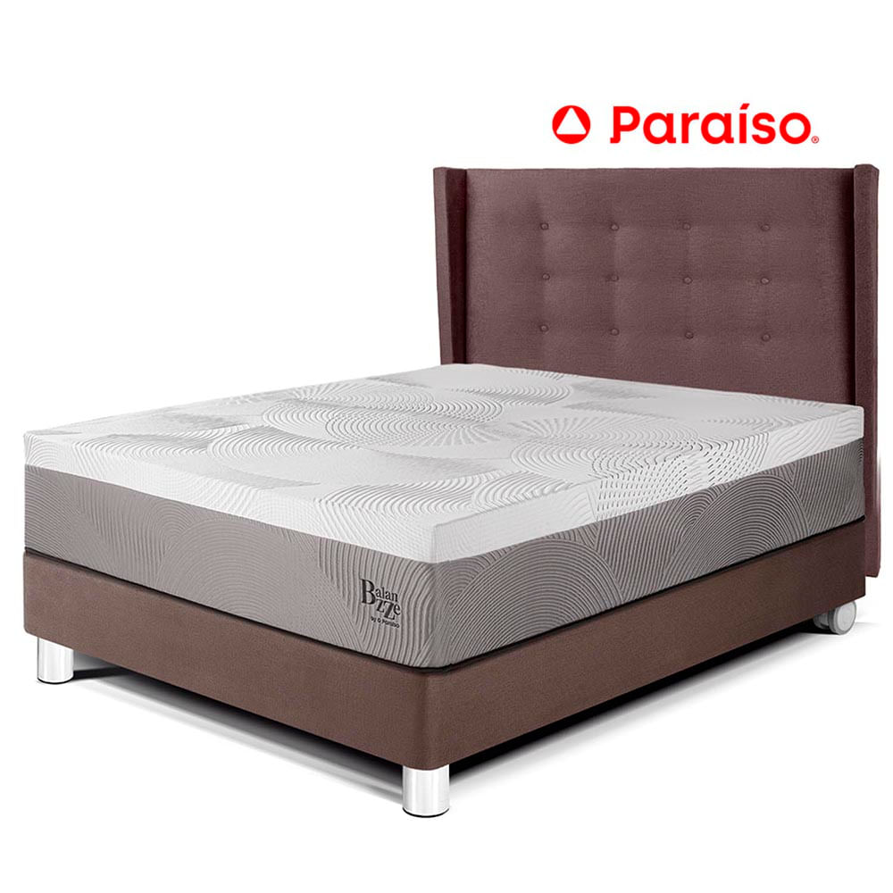 Dormitorio Royal Balanzze + Cabecera Gold 1.5 Plazas Chocolate