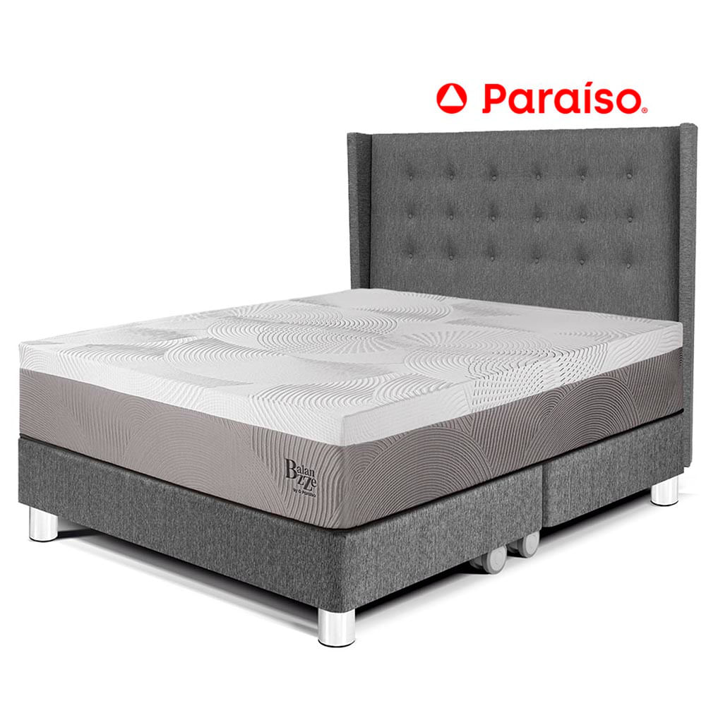 Dormitorio Royal Balanzze + Cabecera Gold Queen Gris