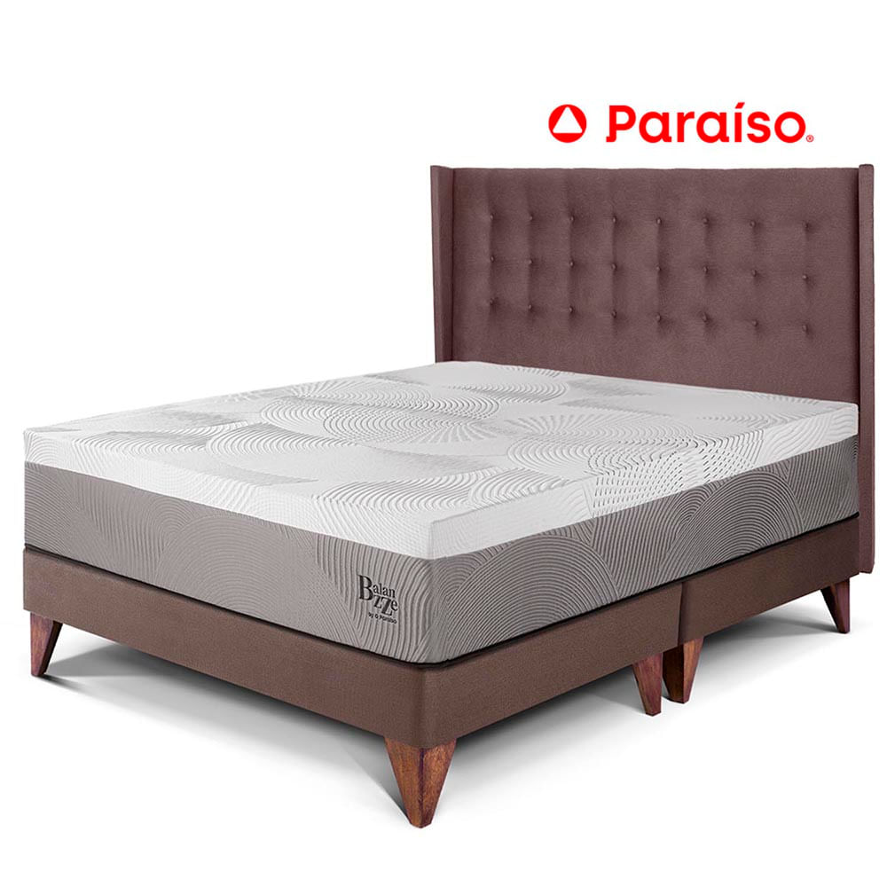Dormitorio Europeo Royal Balanzze + Cabecera Gold King Chocolate