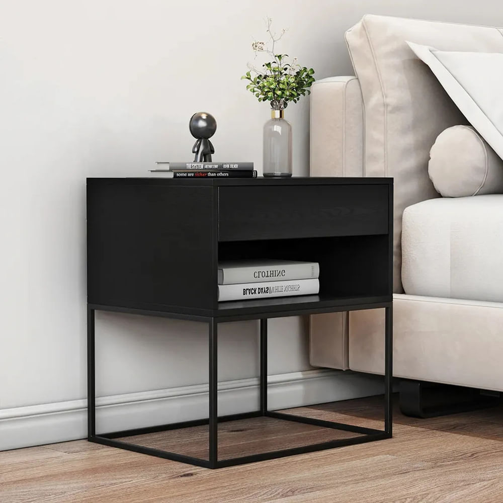 Velador Moderno Hoshi Negro R&R Muebles