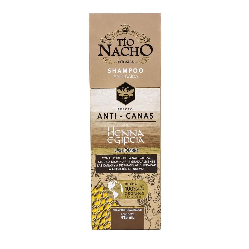 Shampoo Efecto Anti-canas Henna Egipcia 415 ml - TÍO NACH0
