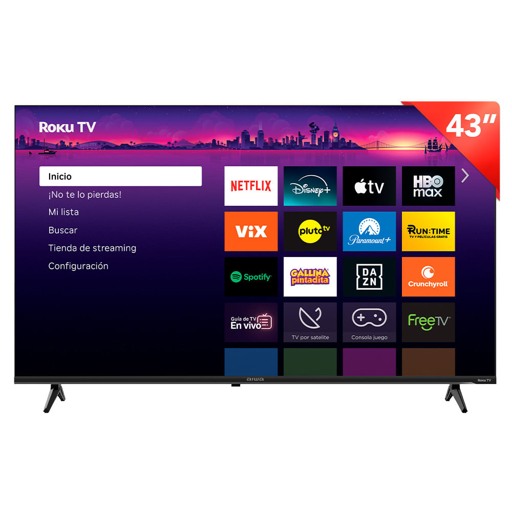 Televisor smart Aiwa 43 pulgadas FHD LED Roku TV AW43B2RK 2025