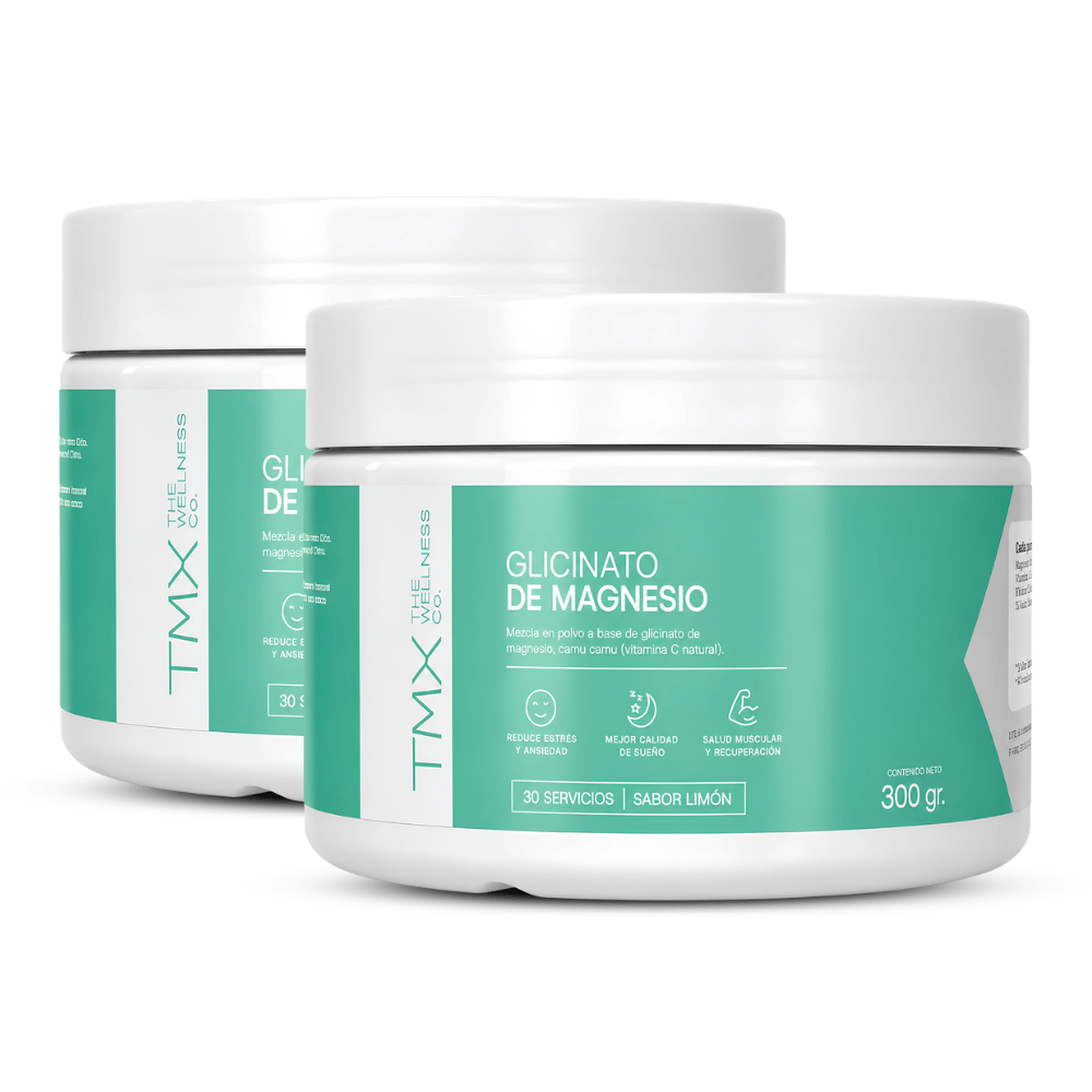 PACK X 02 - Glicinato de Magnesio en polvo TMX Wellness 300 G - Sabor Limón