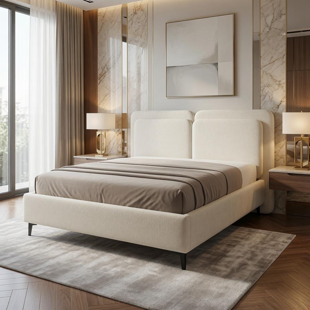 Cama Box Liora Queen Blanco Tarima y Cabecera TU MESITA