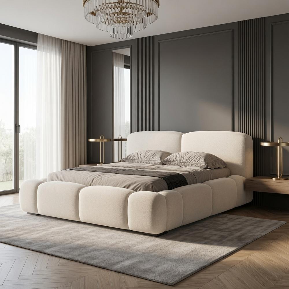 Cama Box Narella King Blanco AestheticTarima y Cabecera TU MESITA