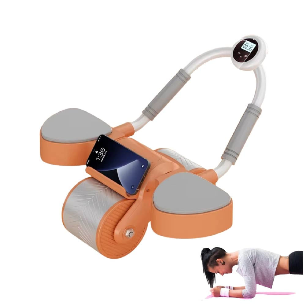 RODILLO ABDOMINAL CON CONTADOR DIGITAL Y SOPORTE PARA CELULAR PARA ENTRENAMIENTO EN CASA