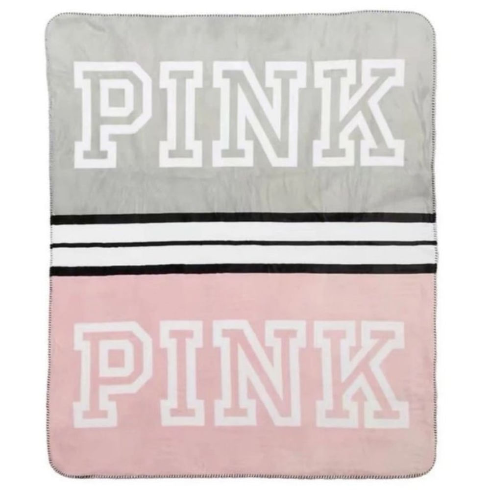 MANTA LOGO PINK VICTORIA’S SECRET SHERPA Rosado
