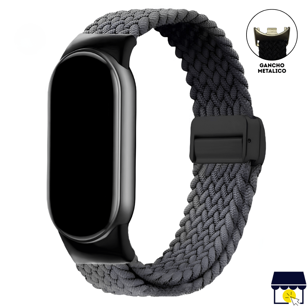 Correa de Nylon para Xiaomi Mi Band 8 - 9 - 10 - Gris Oscuro