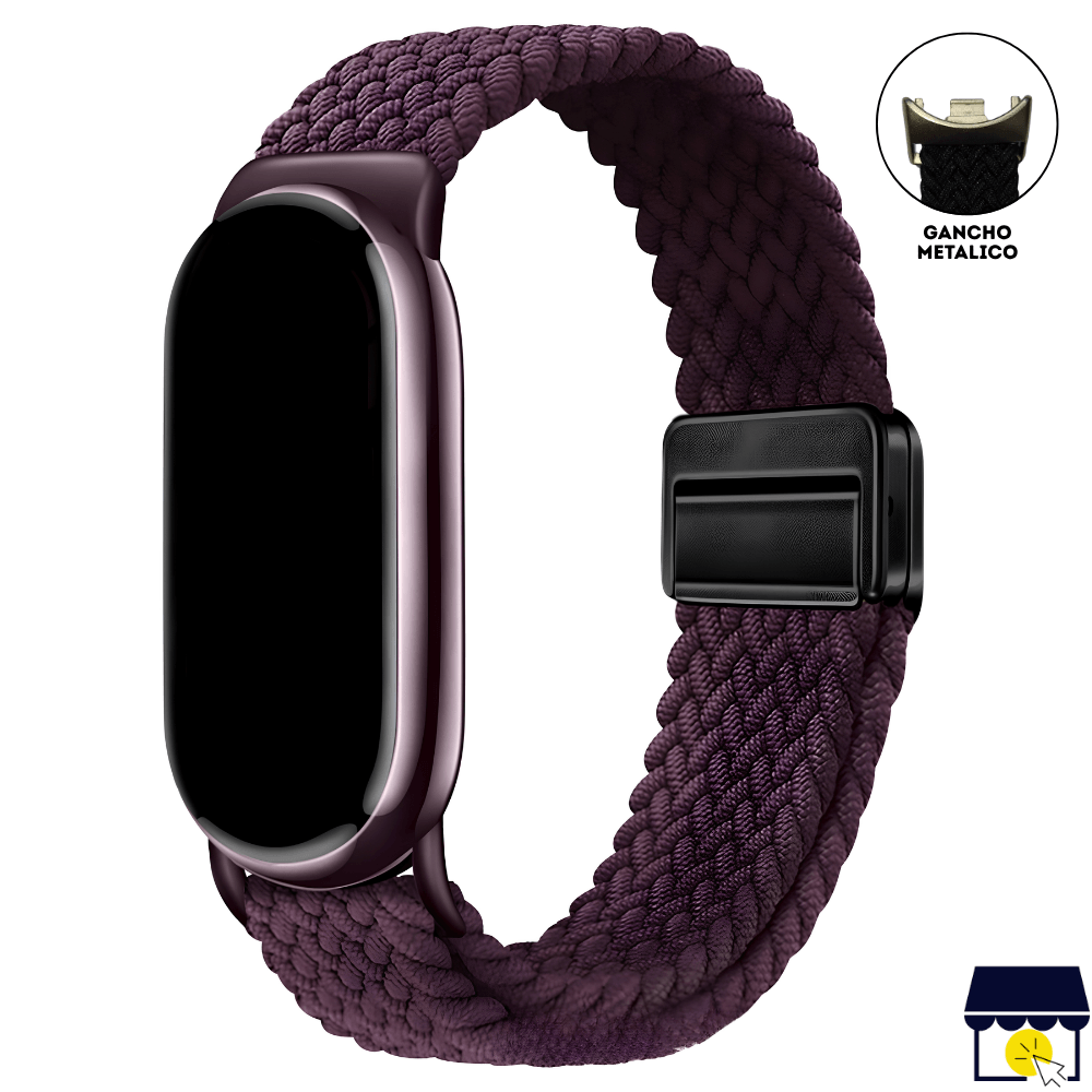 Correa de Nylon para Xiaomi Mi Band 8 - 9 - 10 - Vino oscuro