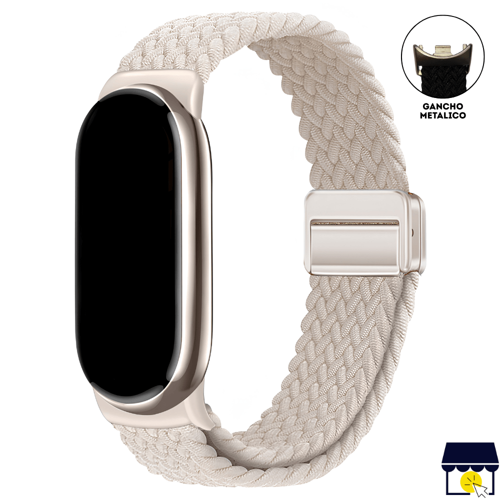 Correa de Nylon para Xiaomi Mi Band 8 - 9 - 10 - Marfil