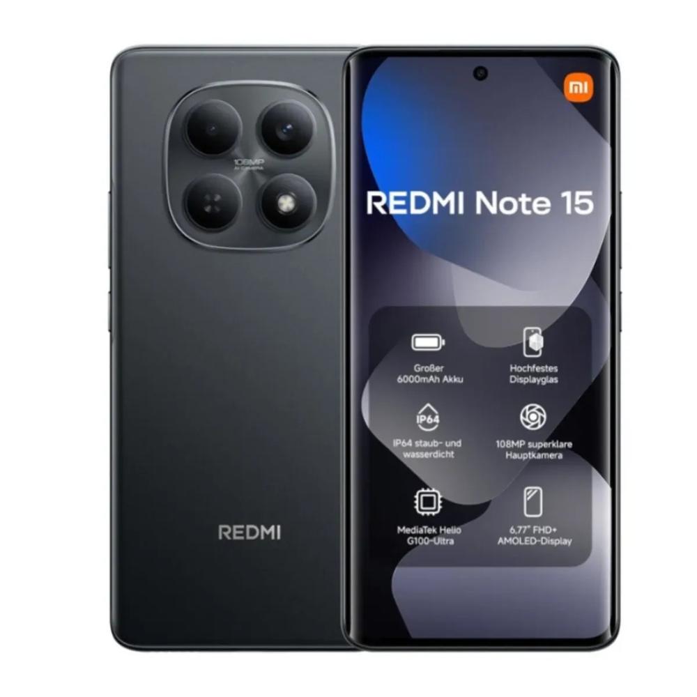 Celular Xiaomi Redmi Note 15 128GB 6GB RAM Black