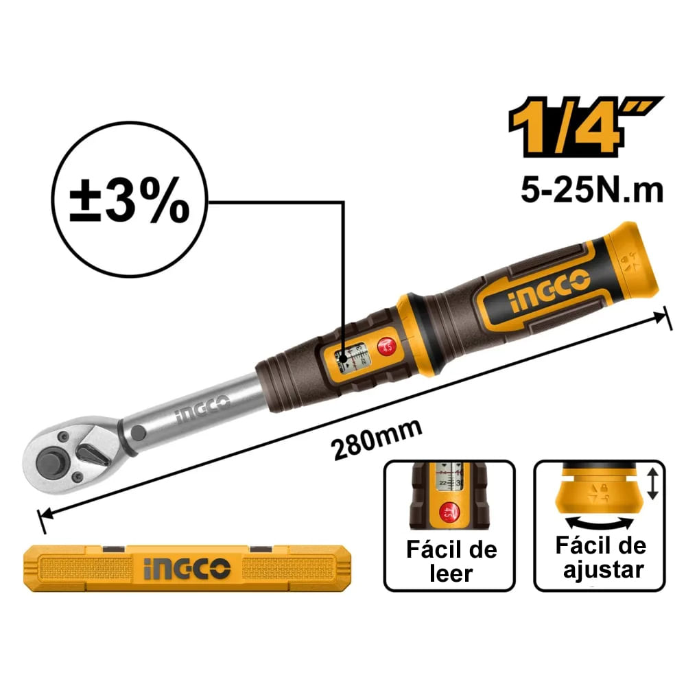 Torquímetro Digital Ingco 5 25NM HPTW1425N8