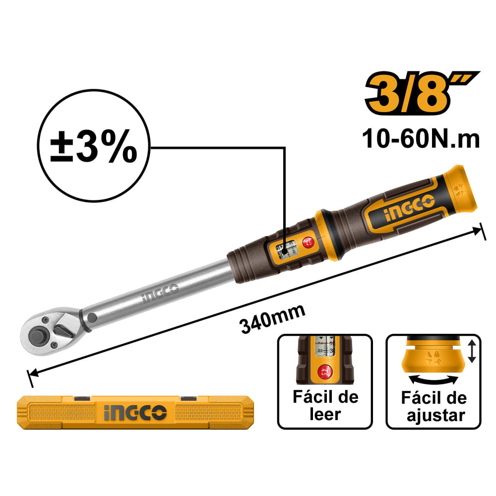 TORQUÍMETRO DIGITAL INGCO 10 60NM HPTW3860N8