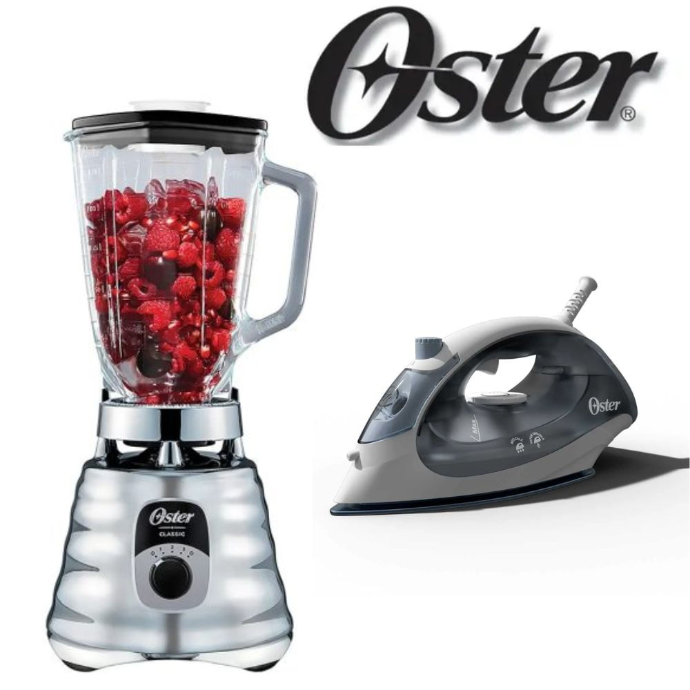 Combo Oster Licuadora BLST4655  Plancha de Ropa GCSTBS3802