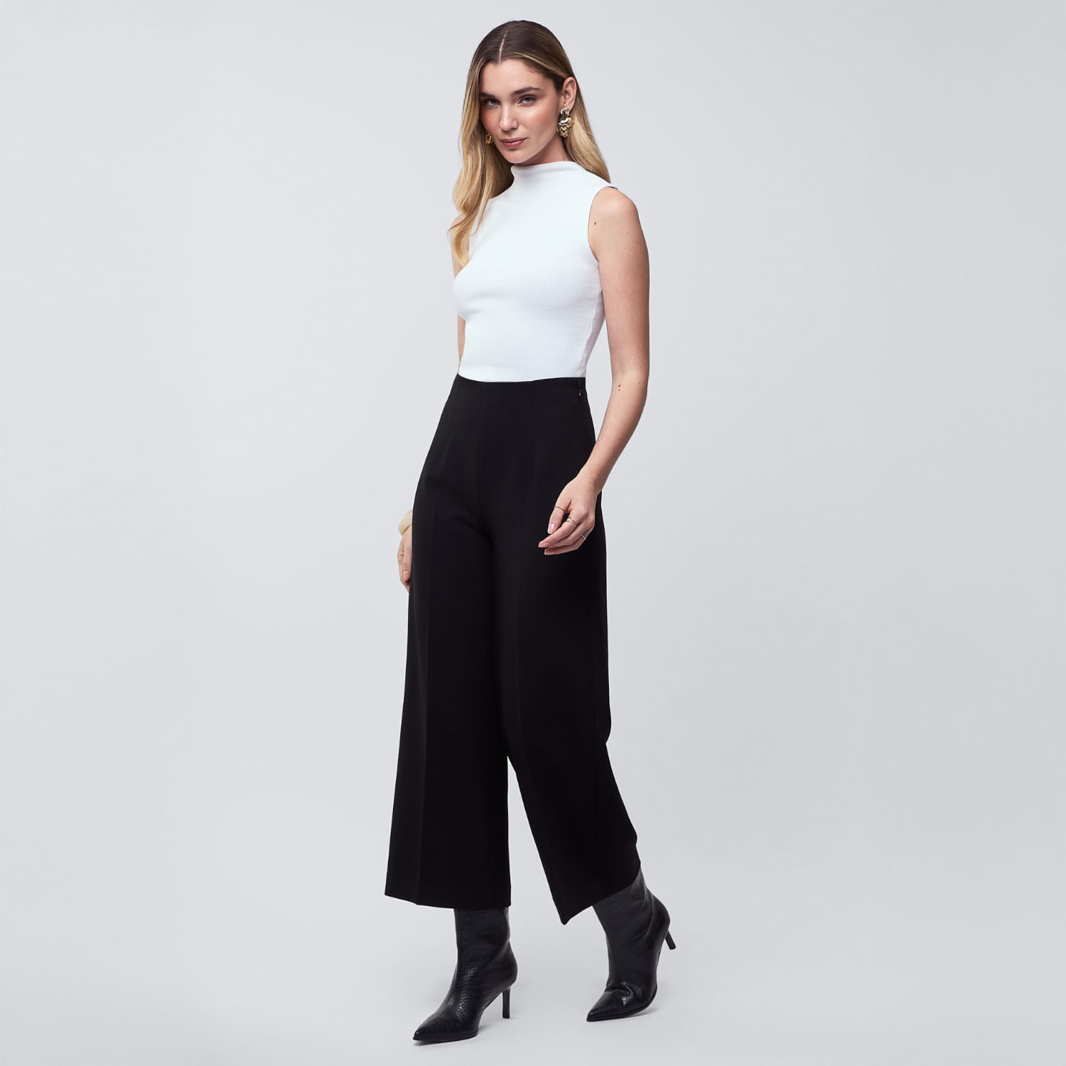 Pantalón Mujer Pinza Malabar Negro 32