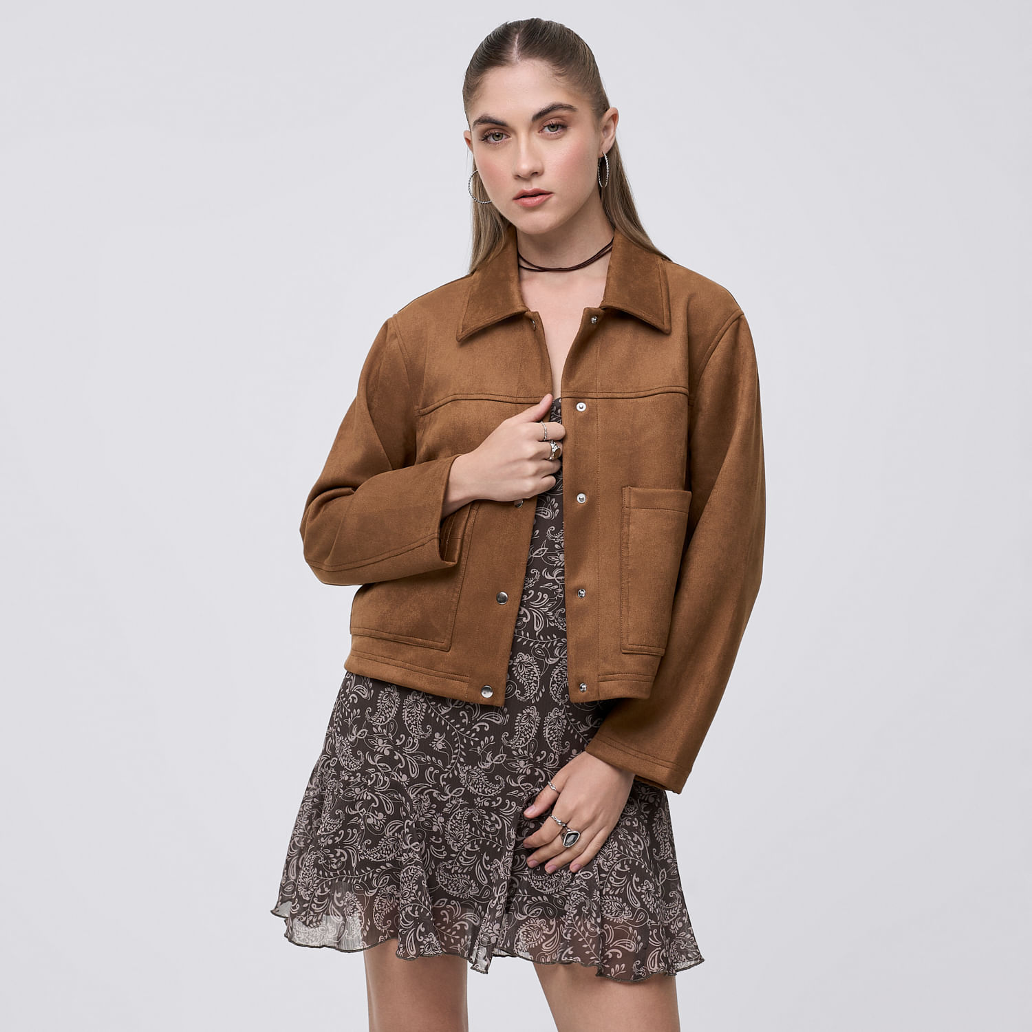 Casaca Mujer Hypnotic Manga Larga Camel L