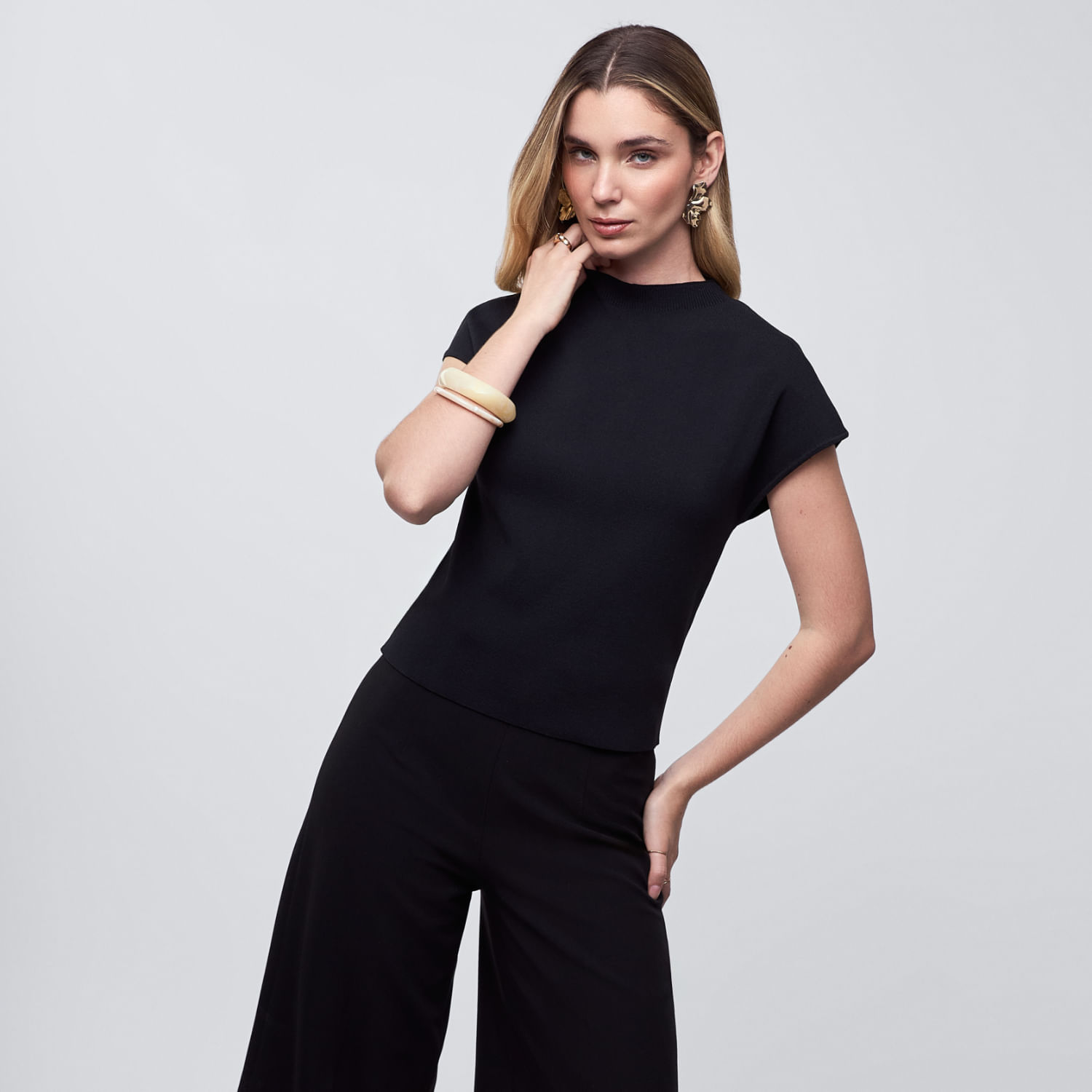 Polo Mujer Touch Malabar Manga Murciélago Polo Mujer Touch Malabar Negro S