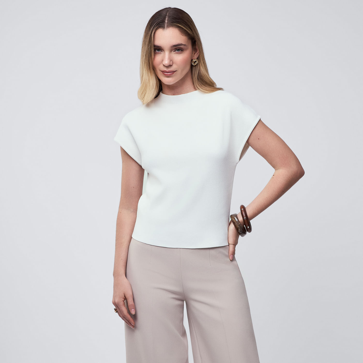 Polo Mujer Touch Malabar Manga Murciélago Polo Mujer Touch Malabar Off White M