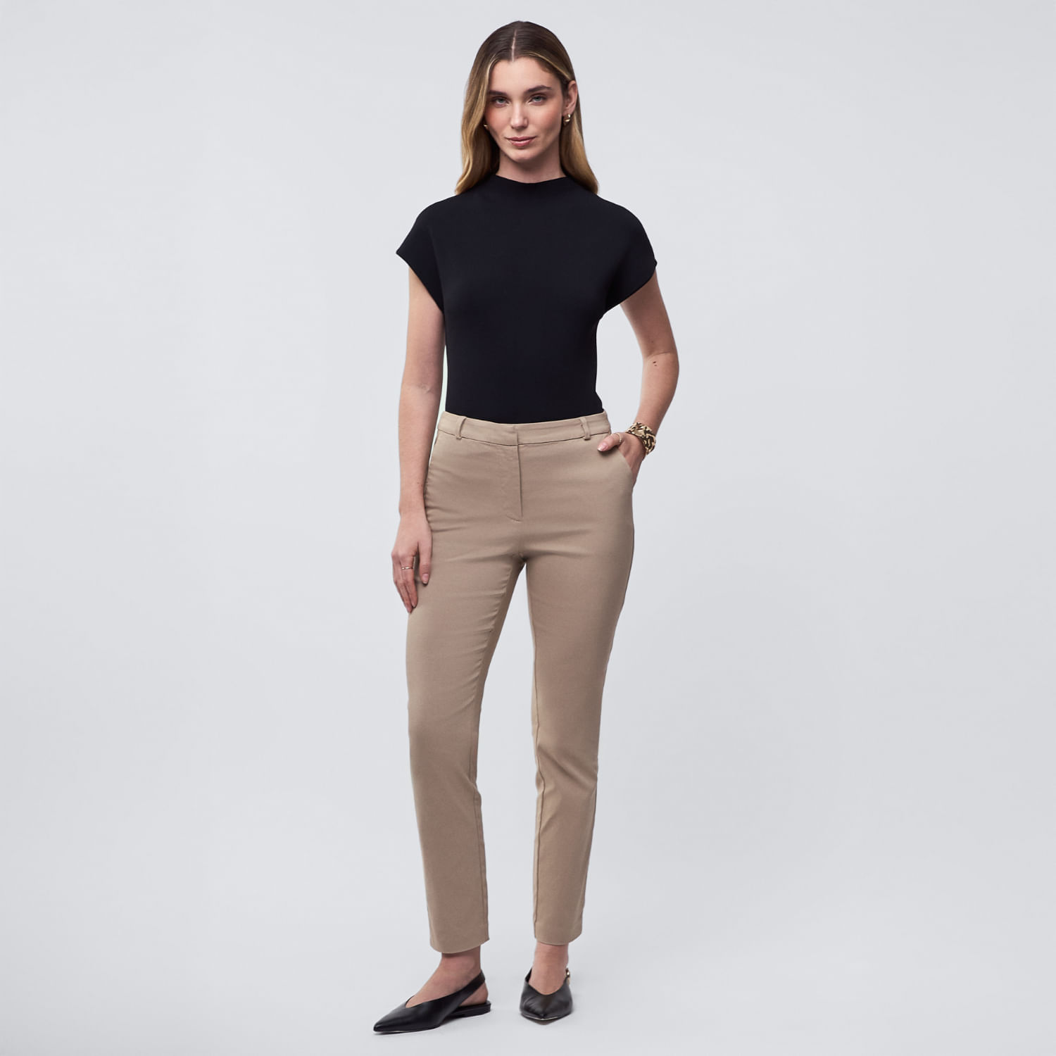 Pantalón Mujer Straight Malabar Beige 30