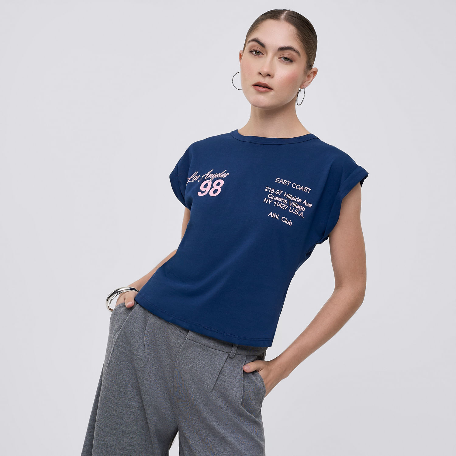 Polo Mujer de Algodón Hypnotic York Sin Manga Azul M