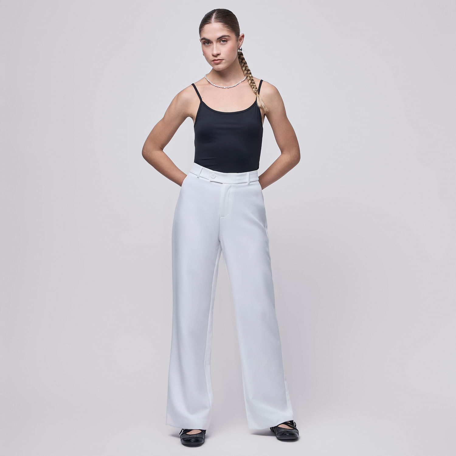 Pantalón Mujer Khaki Hypnotic Off White 34