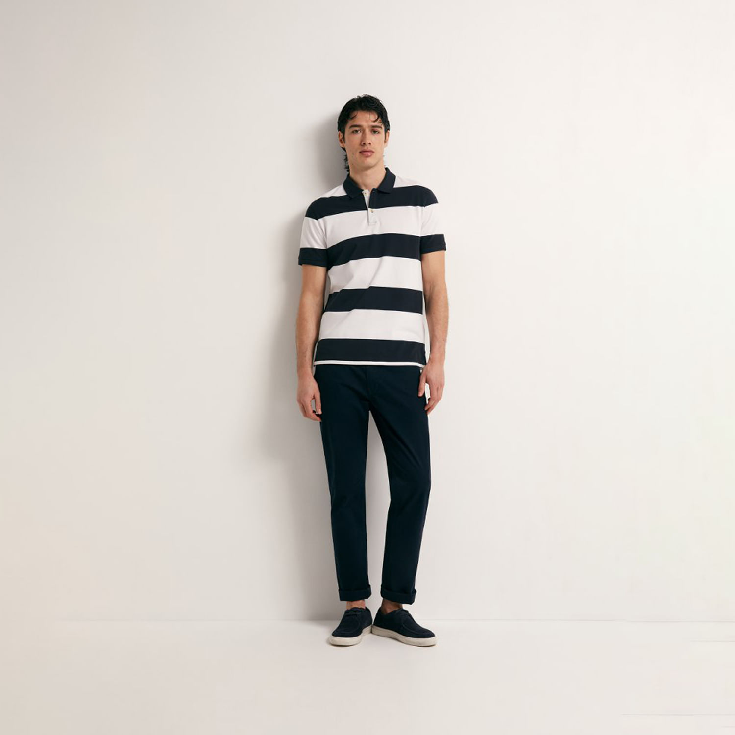 Polo Hombre Sfera Pique Rayas Marino S