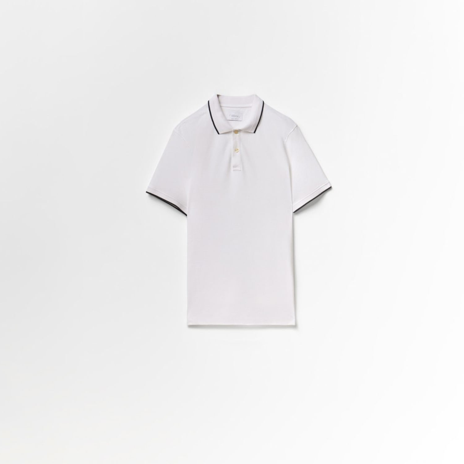 Polo Hombre Sfera Manga Corta Pique Liso Blanco L