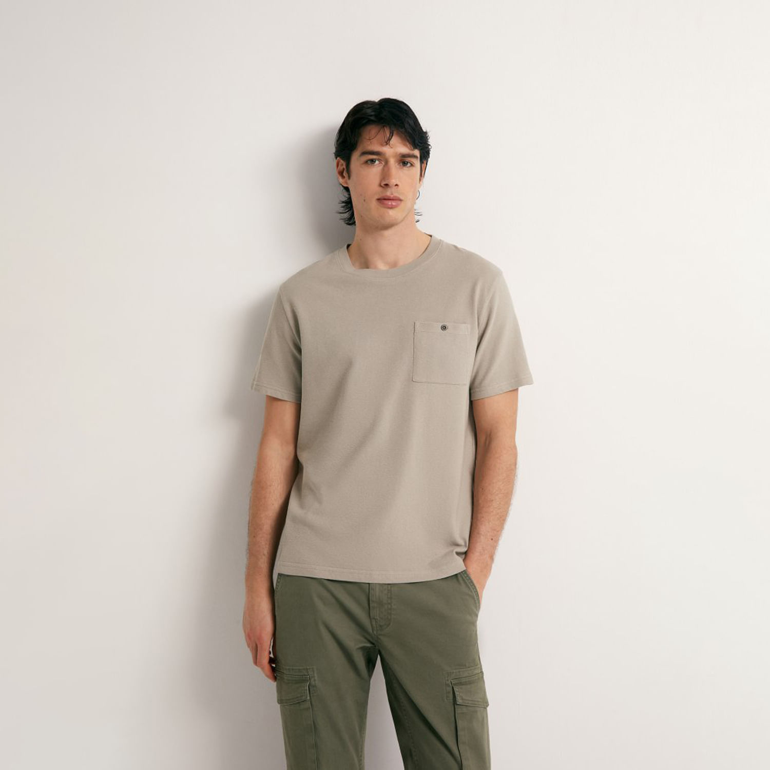 Polo Hombre Sfera Rustica Bolsillo Verde Claro S