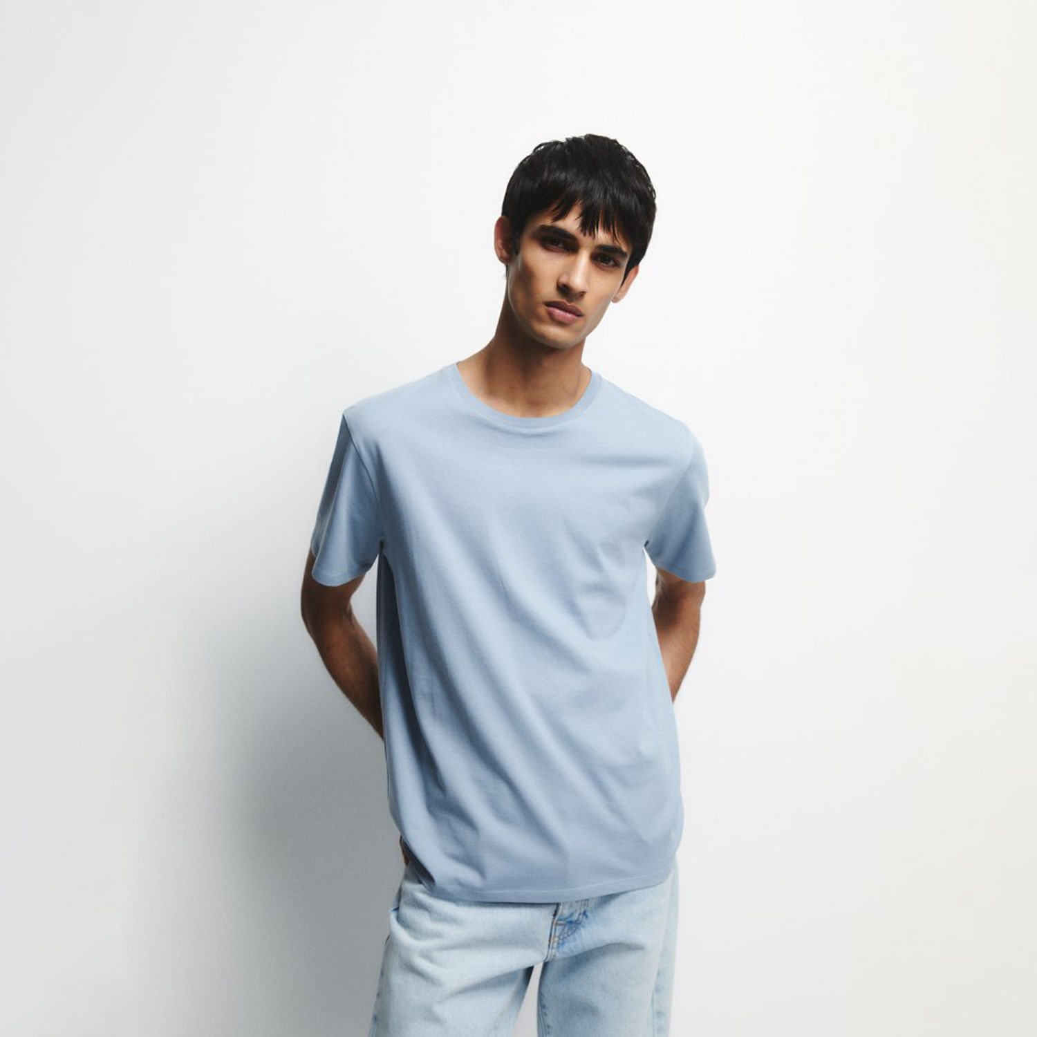 Polo Hombre Sfera Lisa Azul Claro L