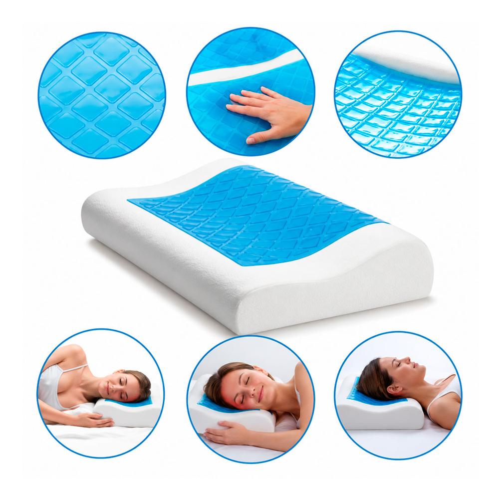 Almohada Cervical Memory Foam con Gel Refrescante