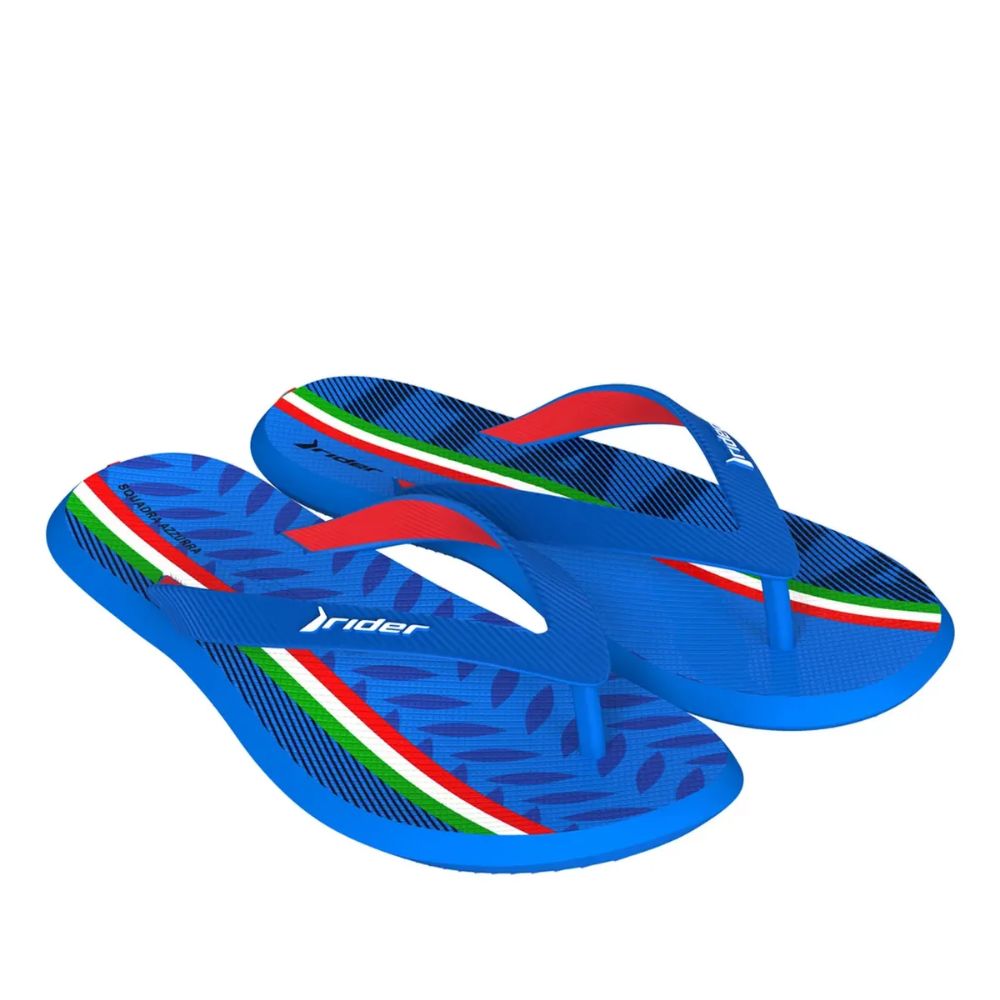 Sandalias Niño Playera Italia Futbol Rider Azul Rojo 30 BR