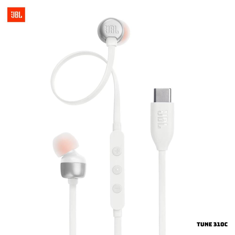 AUDIFONOS ALAMBRICOS JBL TUNE 310C USB-C - BLANCO
