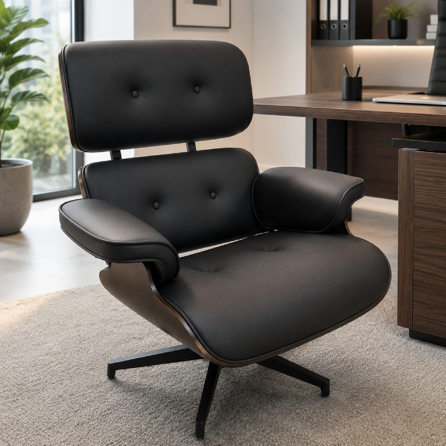 Sillón Ejecutivo Premium con Base Giratoria de Met