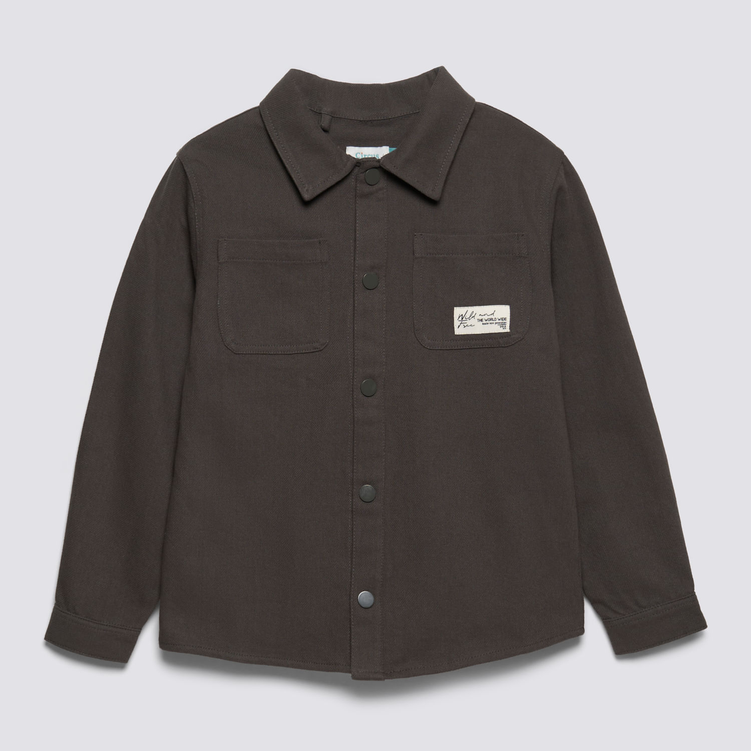 Camisa Manga Larga Niño Twill City Circus Plomo Talla 6