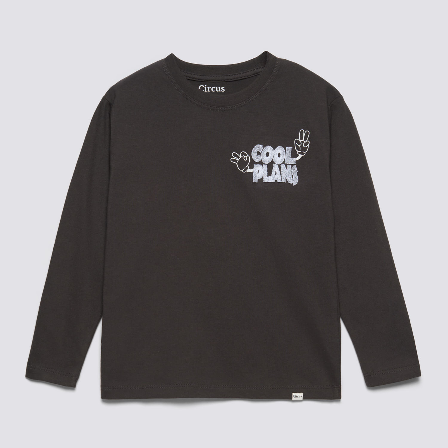 Polo Manga Larga Niño Flock Circus Charcoal Talla 4
