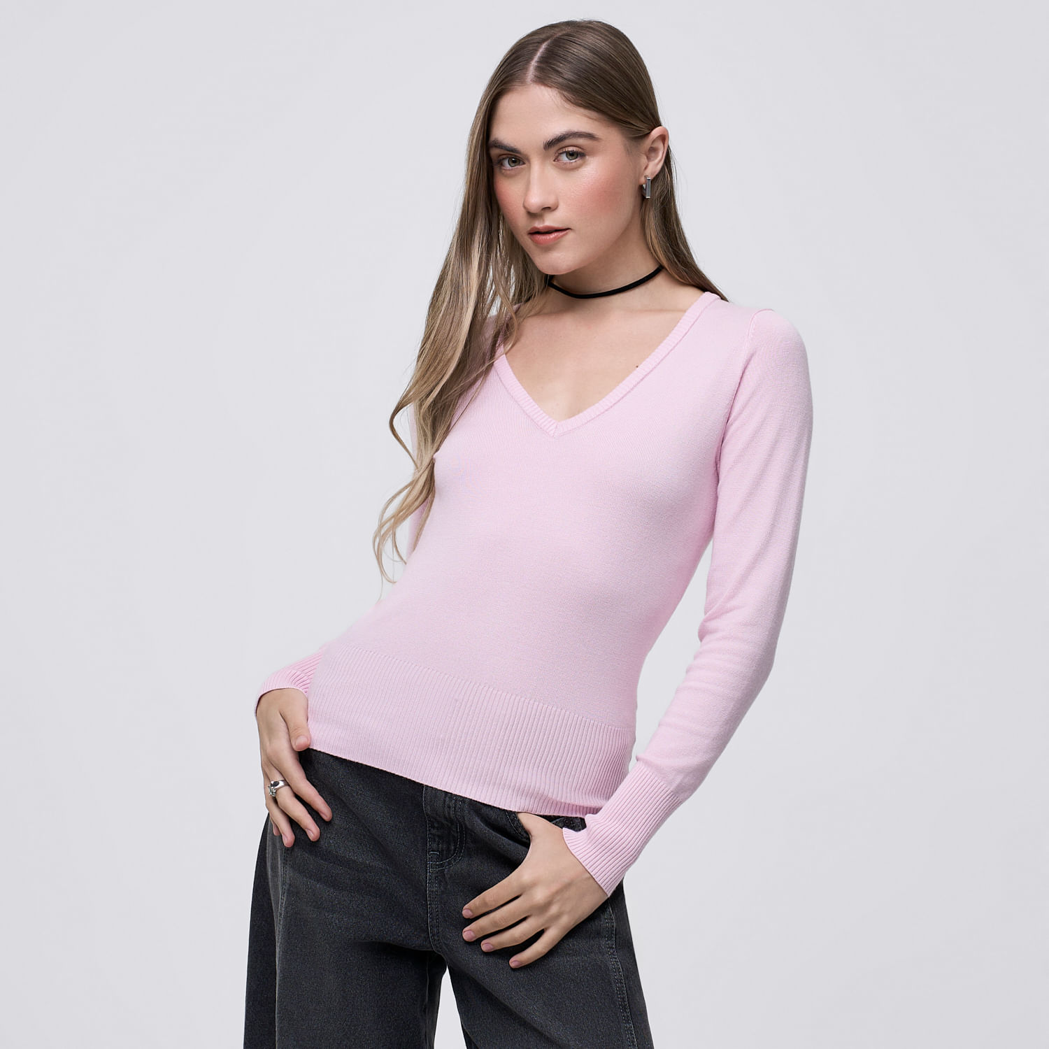 Chompa Mujer Ry Cv Hypnotic Manga Larga Rosado L